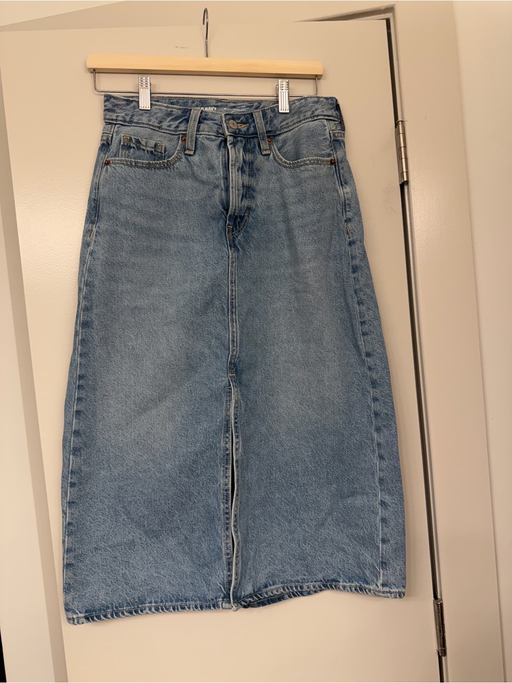 Old Navy Light Blue High-Rise Denim Skirt